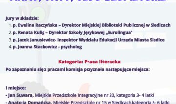 „Mamo, tato jedź bezpiecznie” – wyniki konkursu kat. praca literacka